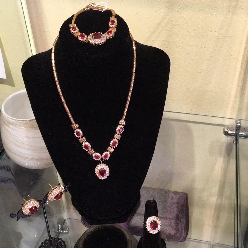Gold plated 4pc Necklace Set